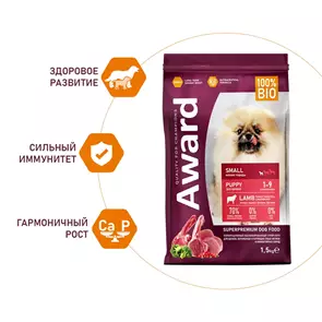 {{productViewItem.photos[photoViewList.activeNavIndex].Alt || productViewItem.photos[photoViewList.activeNavIndex].Description || 'Сухой корм AWARD для щенков от 1 мес, беременных и кормящих сук мелких и миниатюрных пород с ягненком и индейкой с добавлением брокколи и брусники'}}